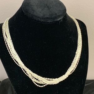 Napier Silver Multi-Strand 18” Necklace EUC